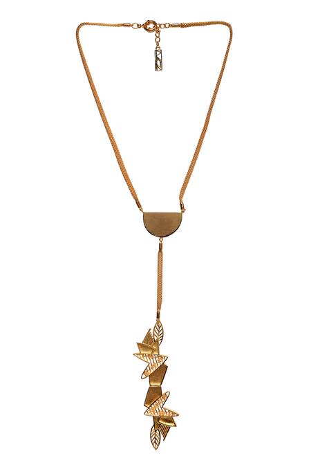 Buy_Itrana_Gold Plated Heartful Love Pendant Necklace Set _Online_at_Aza_Fashions