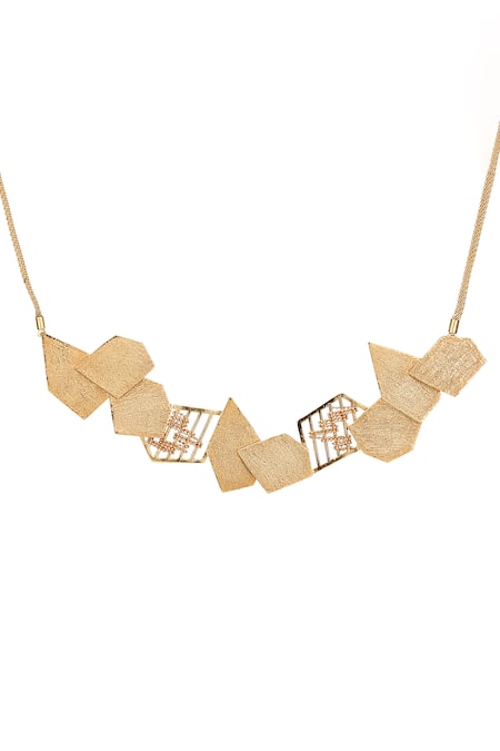 Itrana Geometric Chip Necklace 