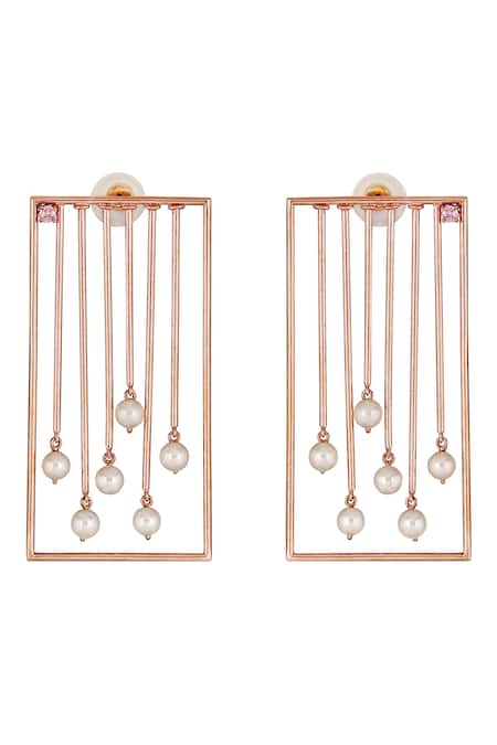 Itrana Nolana Pearl Frame Earrings 