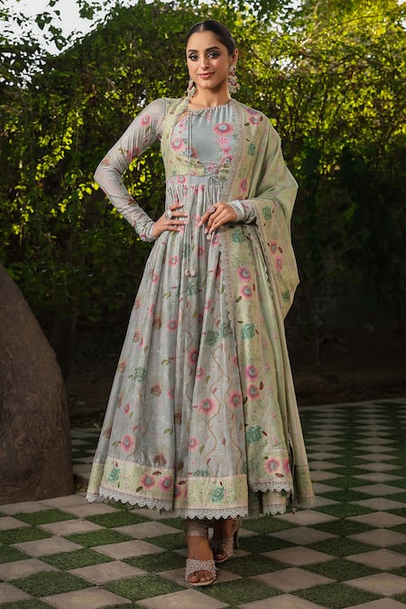 Label Niti Bothra Floral Blossom Print Koti Anarkali Set 