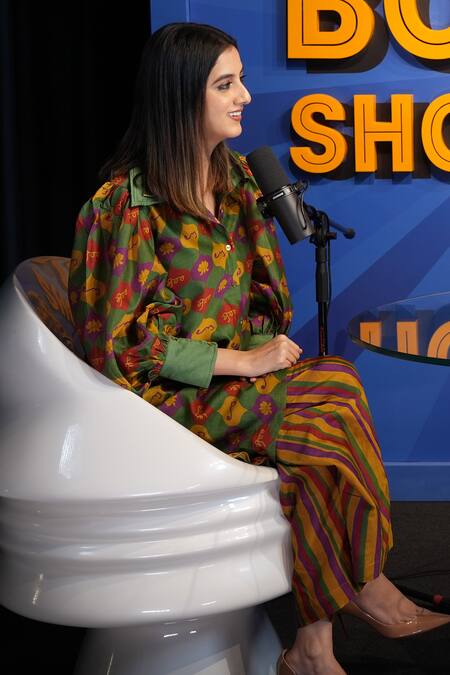 Leela By A Green Chanderi Embroidery Collared Temple Arch Print Shirt Kurta With Pant at Aza Fashions Leela By A_Green Chanderi Embroidery Collared Temple Arch Print Shirt Kurta With Pant _at_Aza_Fashions