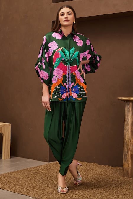 Papa Don't Preach Pret June Bug Tropical Print Shirt 