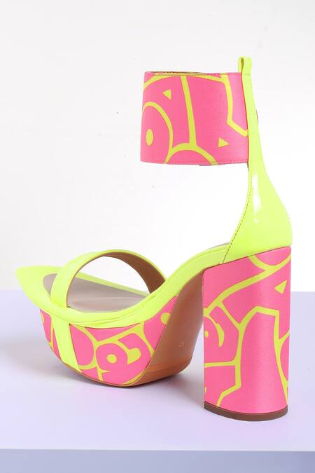 Papa Don't Preach Accessories_Pink Fix Me Up Block Heels _Online_at_Aza_Fashions