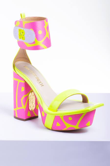 Buy_Papa Don't Preach Accessories_Pink Fix Me Up Block Heels _Online_at_Aza_Fashions