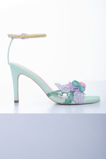 Papa Don't Preach Accessories Zazu Leaf Embellished Stilettos 