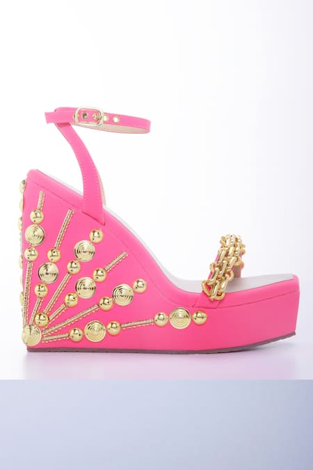 Papa Don't Preach Accessories April Moon Embellished Wedge Heels 