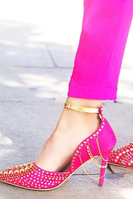 Papa Don't Preach Accessories The Rositas Metallic Embellished Stilettos 