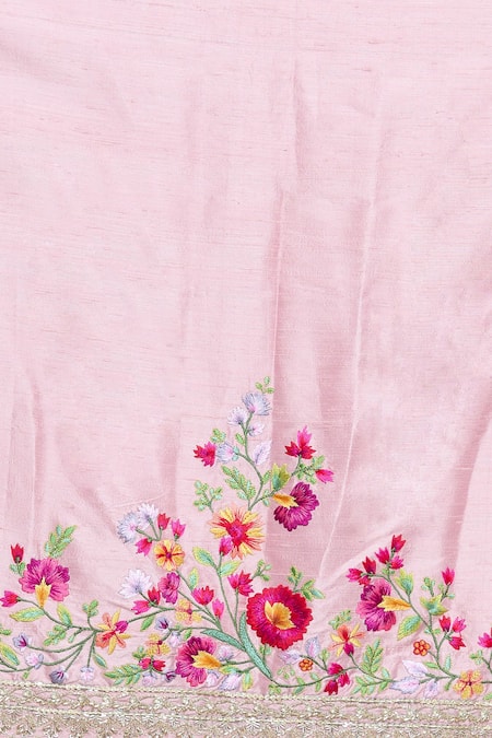 Shop Anushree Reddy Pink Organza Zari Bloom Garden Embroidered Saree With Unstitched Blouse Fabric Online at Aza Fashions Shop_Anushree Reddy_Pink Organza Zari Bloom Garden Embroidered Saree With Unstitched Blouse Fabric _Online_at_Aza_Fashions
