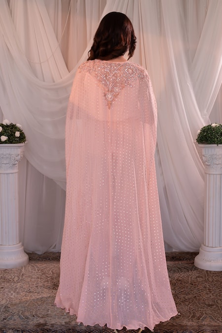 Shashank Arya Mukaish Embellished Asymmetric Kaftan Set 