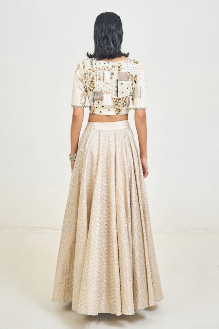 Rishi and Vibhuti Arnica Gota Work Lehenga Set 