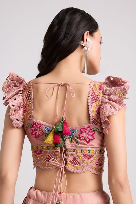 BUSTIER LIKE EMBROIDERY BLOUSE