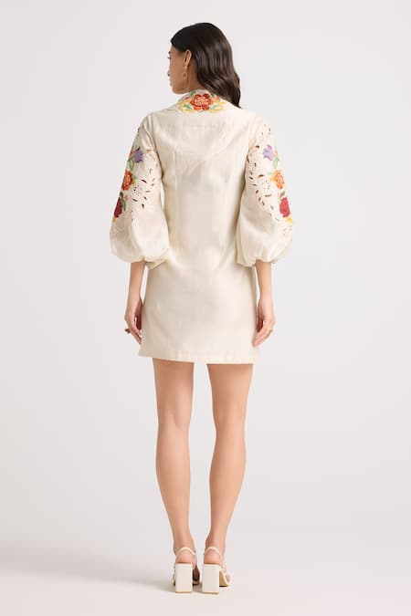 Chandrima Chanderi Embroidered Dress 