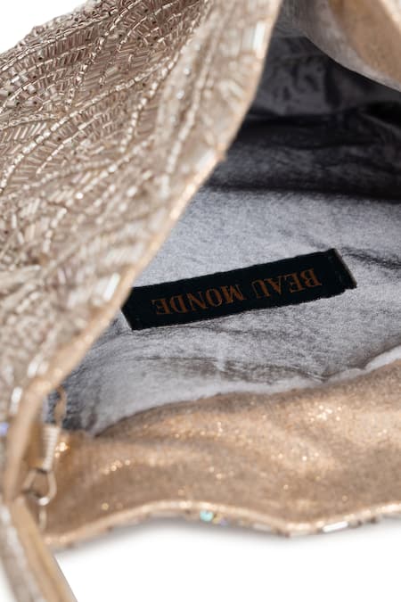 Buy_Beau Monde_Silver Cutdana Maya Embellished Potli _Online_at_Aza_Fashions