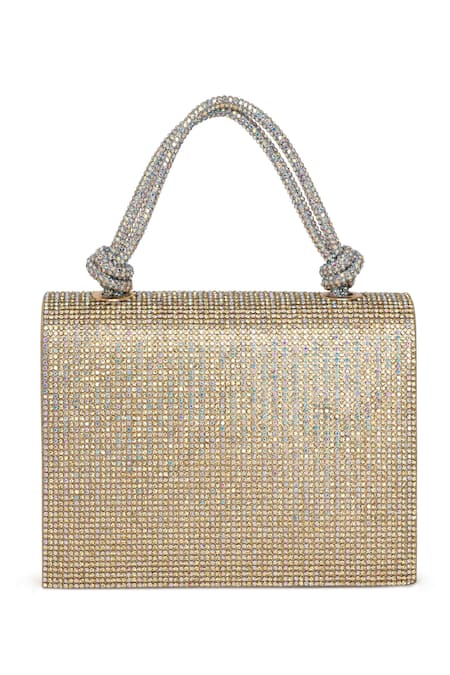 Beau Monde Celeste Embellished Clutch With Detachable Sling Chain 