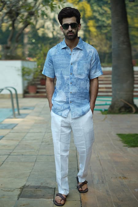 Linen Bloom Bali Print Shirt 