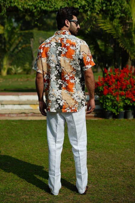 Linen Bloom Goa Print Shirt 