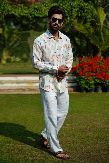 Linen Bloom Lyon Print Shirt 