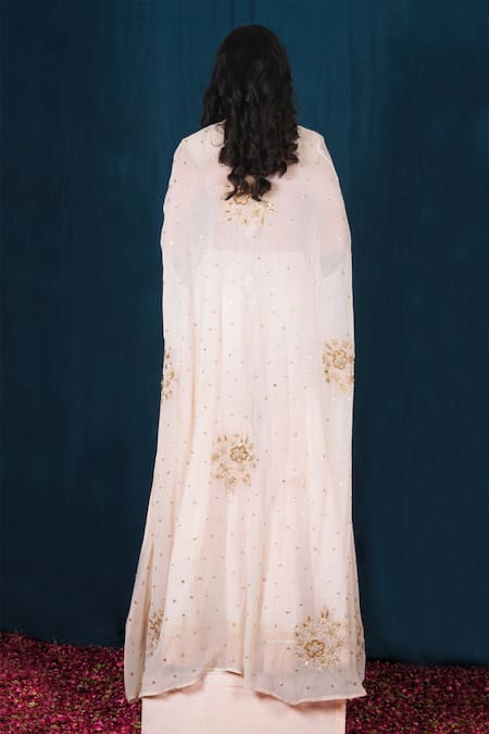 Saubhagya Embroidered Cape Sharara Set 