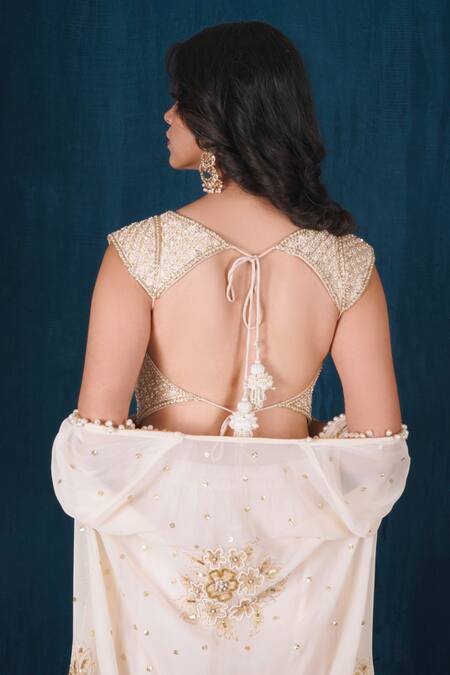 Saubhagya_Pink Chanderi Silk, Georgette Sequins, Embroidery Square Neck Cape Sharara Set _at_Aza_Fashions