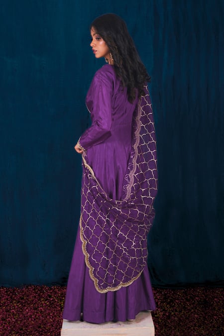 Saubhagya Anarkali With Hand Embroidered Dupatta 