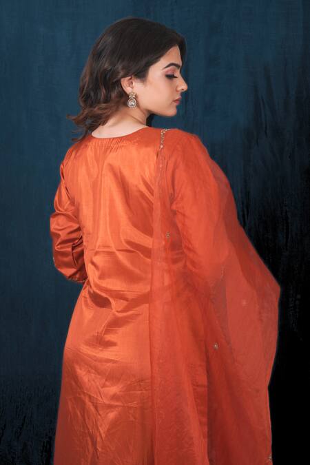 Saubhagya Hand Embroidered Bodice Kurta Pant Set 