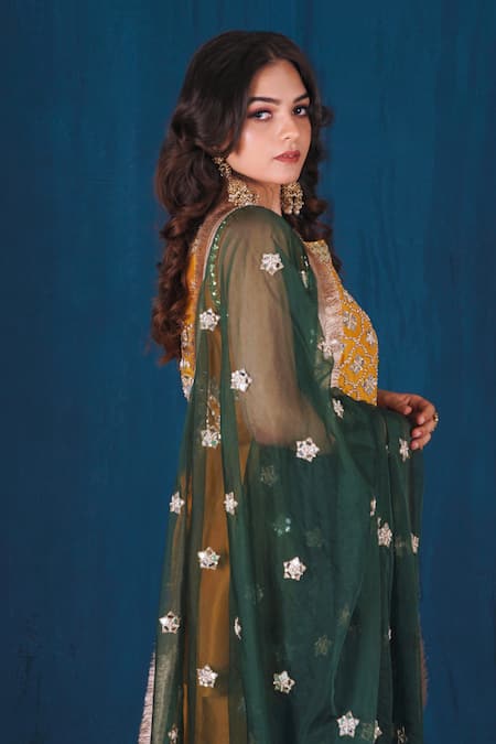 Saubhagya Zari Hand Embroidered Kurta Sharara Set 