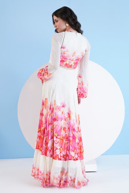 Mandira Wirk Resort Bauhinia Print Maxi Dress 