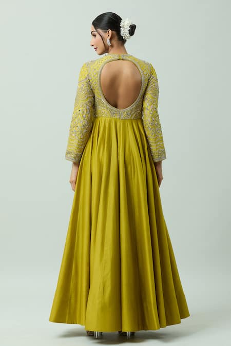 Jayanti Reddy Hand Embroidered Bodice Anarkali 