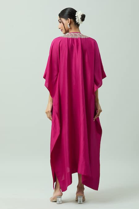 Jayanti Reddy Hand Embroidered Yoke Kaftan