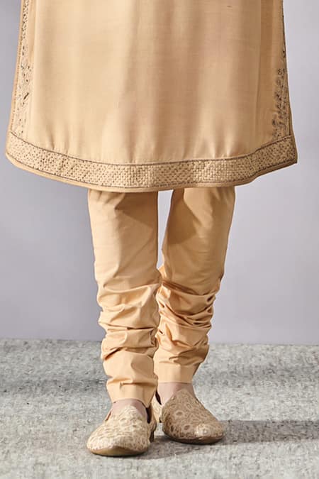 Buy Tarun Tahiliani Gold Tussar, Cotton Embroidery Zardozi Kurta Set Online at Aza Fashions Buy_Tarun Tahiliani_Gold Tussar, Cotton Embroidery Zardozi Kurta Set _Online_at_Aza_Fashions