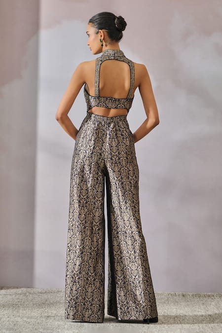 Tarun Tahiliani Floral Brocade Jumpsuit 