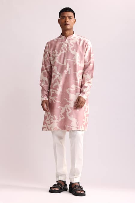 Countrymade Shadow Camo Abstract Pattern Kurta 