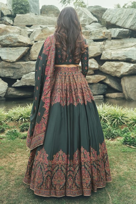 Safaa The Nezira Floral Woven Lehenga Set 