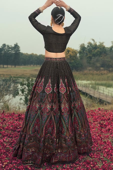 Safaa The Rehnuma Floral Woven Lehenga Set 