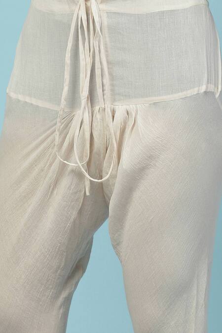 Ritu Kumar, Ri.Ritu Kumar, aarke Ritu Kumar_Beige , Satin Embroidery, Floral Print Anarkali Set With Dupatta_at_Aza_Fashions