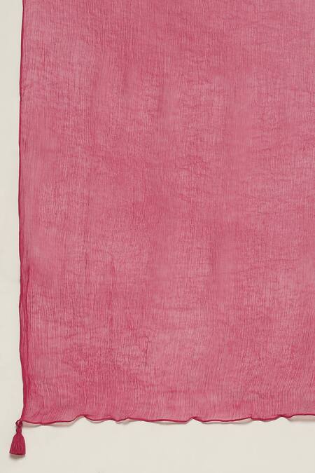 Buy Ritu Kumar, Ri.Ritu Kumar, aarke Ritu Kumar Fuchsia Cotton, Voile, Chiffon Embroidery, Sitashi Geometric Print Anarkali Set Buy_Ritu Kumar, Ri.Ritu Kumar, aarke Ritu Kumar_Fuchsia Cotton, Voile, Chiffon Embroidery, Sitashi Geometric Print Anarkali Set