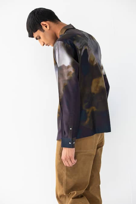 Countrymade_Multi Color Silk Printed Abstract Healing Shirt _Online_at_Aza_Fashions