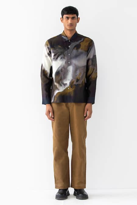 Buy_Countrymade_Multi Color Silk Printed Abstract Healing Shirt _Online_at_Aza_Fashions