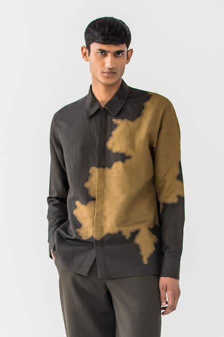 Countrymade Dark Olive Patchwork Shirt 