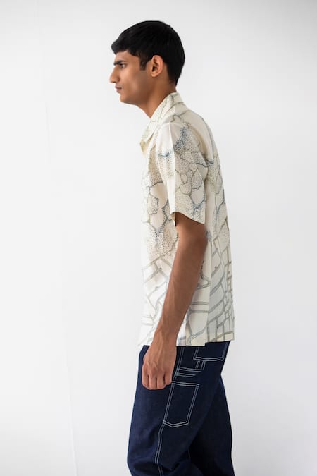 Countrymade_Multi Color Silk Printed Normandy Shirt _Online_at_Aza_Fashions