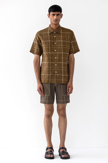 Countrymade Military Tartan Embroidered Shirt 