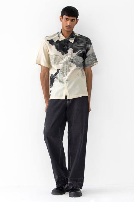 Buy_Countrymade_Multi Color Silk Printed Abstract New Dawn Shirt _Online_at_Aza_Fashions