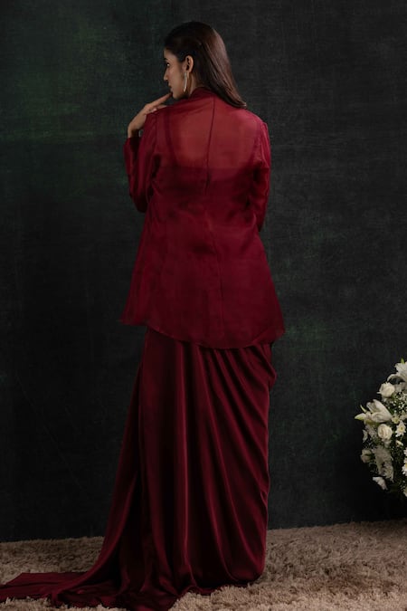 Shikha And Srishti Design Embroidered Jacket Skirt Set 