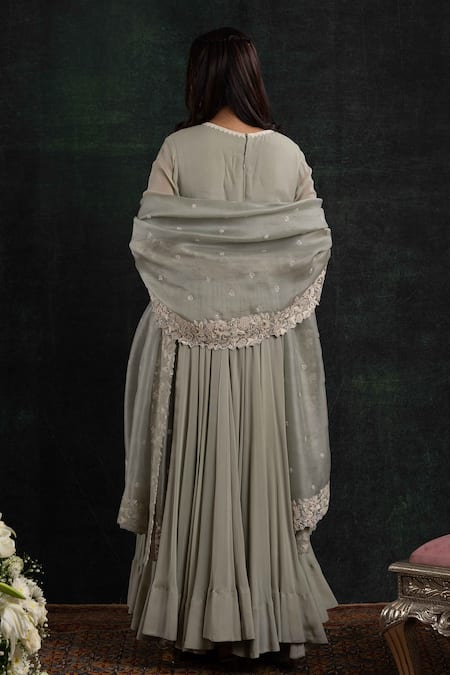 Shikha And Srishti Design Dori Embroidered Anarkali With Dupatta 