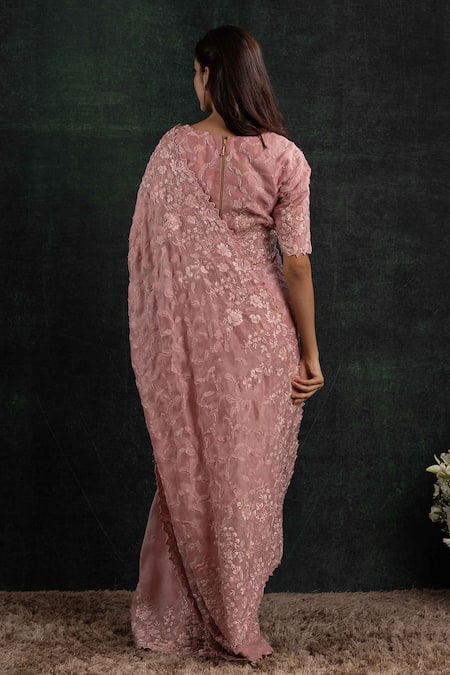 Shikha And Srishti Design Embroidered Saree With Blouse 