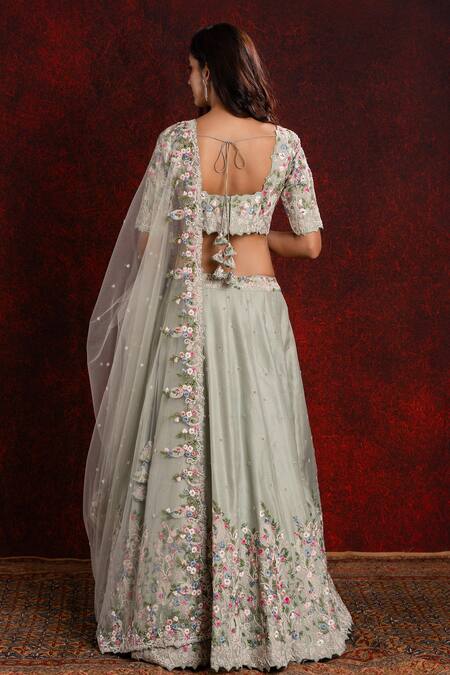 Shikha And Srishti Design Embroidered Blouse Lehenga Set 