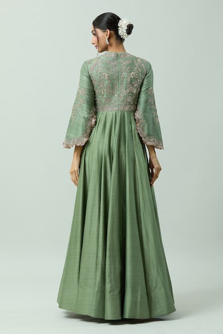 Jayanti Reddy Embroidered Bodice Anarkali 