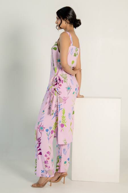 Buy Aroop Shop India Purple Modal, Satin Square Neck Orchid Floral Print Kurta And Pant Set Online at Aza Fashions Buy_Aroop Shop India_Purple Modal, Satin Square Neck Orchid Floral Print Kurta And Pant Set _Online_at_Aza_Fashions