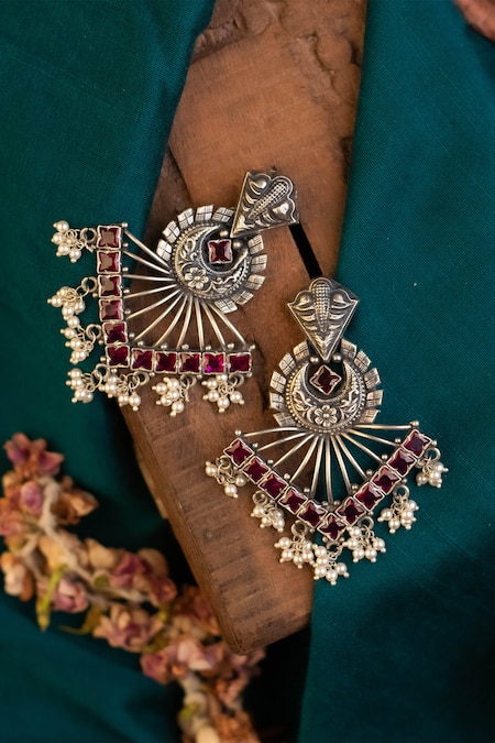 Mero Jewellery Mandala Spike Earrings 