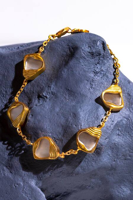 Anaash White Stones Ibu Embellished Bracelet Online at Aza Fashions Anaash_White Stones Ibu Embellished Bracelet _Online_at_Aza_Fashions